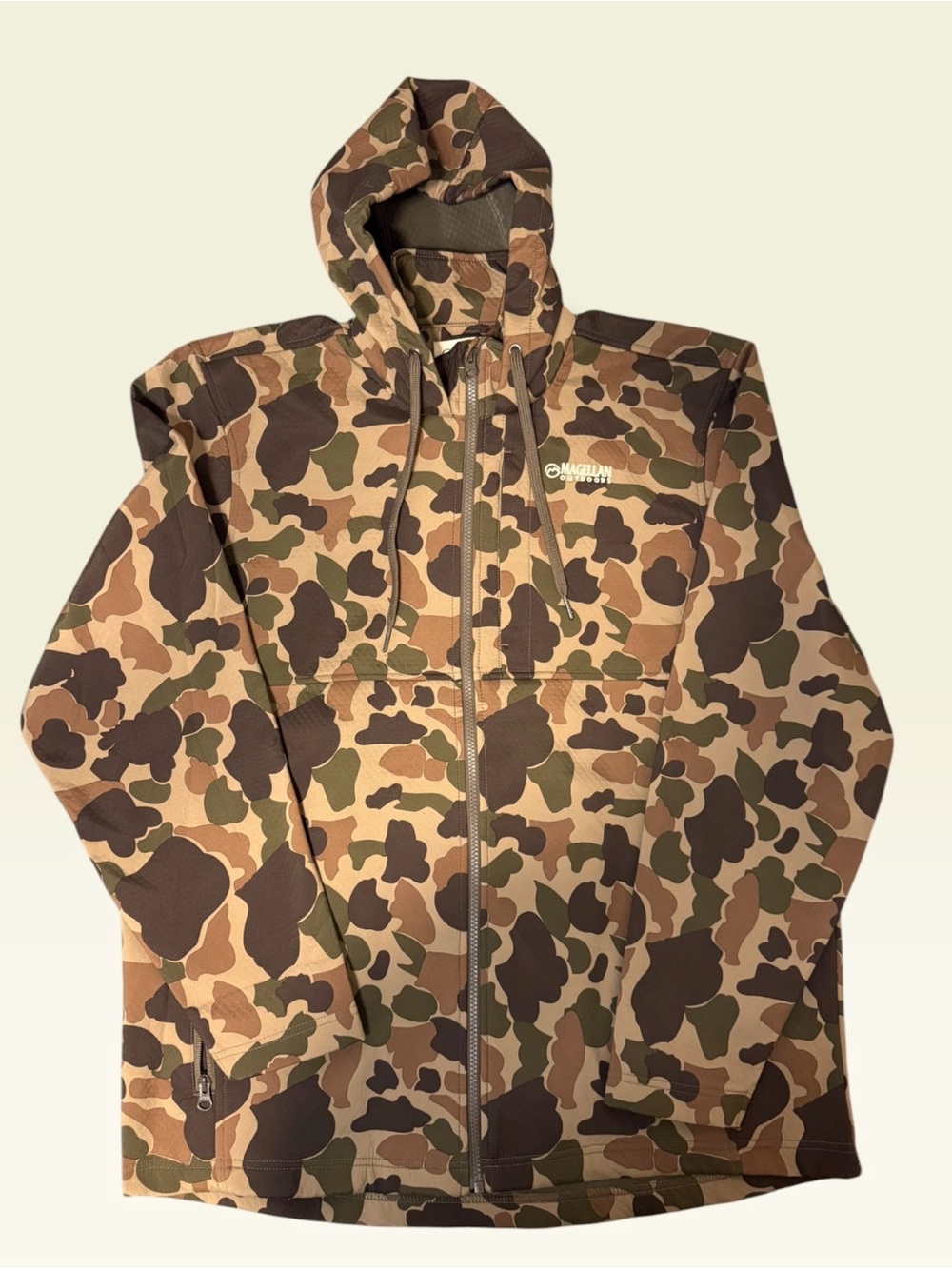 Magellan Outdoors Men’s Woodland Camo Full-Zip Hoodie - Brown/Green